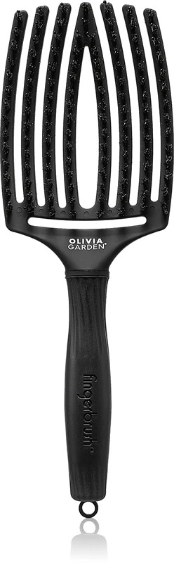 FingerBrush Combo szczotka do włosów - włosie dzika i nylon - Full Black