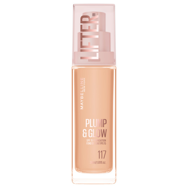 Набор для макияжа Maybelline New York: тональный крем Lifter Plump & Glow и тушь Lash Sensational, оттенок 117 — фото 7