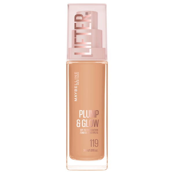 Набор для макияжа Maybelline New York: тональный крем Lifter Plump & Glow и тушь Lash Sensational, оттенок 119 — фото 7