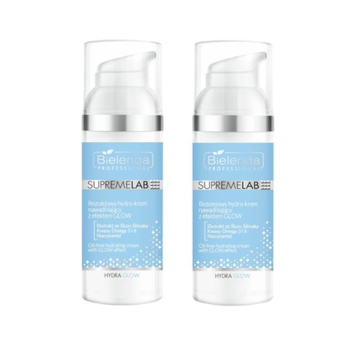 Набор кремов для лица Bielenda Professional Hydra Glow увлажняющий, для сияния, 2 × 50 мл