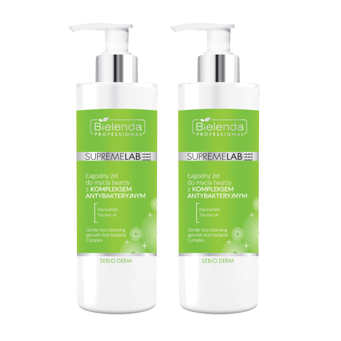 Гель для умывания Bielenda Professional SupremeLab Sebio Derm мягкий, для проблемной кожи, 190 мл x 2 шт