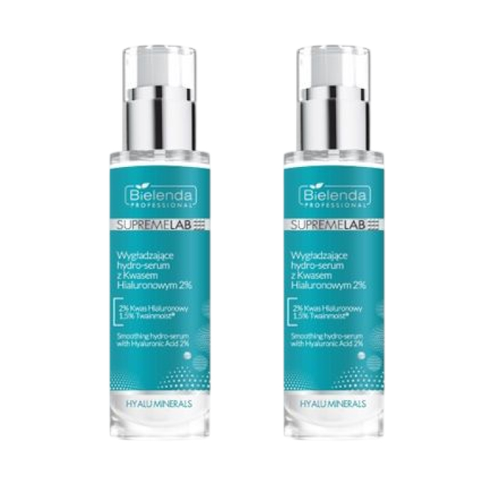 Сыворотка для лица Bielenda Professional SupremeLAB Hyalu Minerals с гиалуроновой кислотой 2%, разглаживающая, 2 x 30 мл