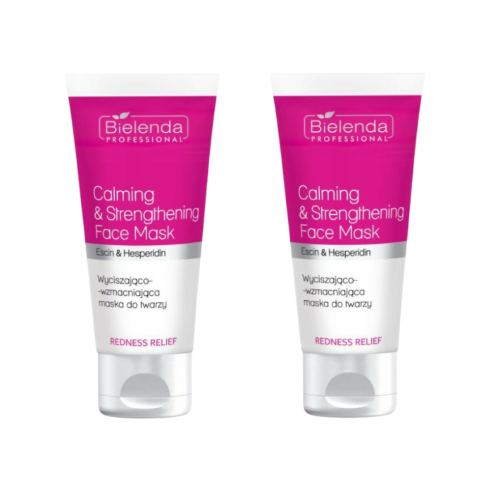 Маска для лица Bielenda Professional Redness Relief успокаивающе-укрепляющая, для куперозной кожи, 150 мл x 2 шт