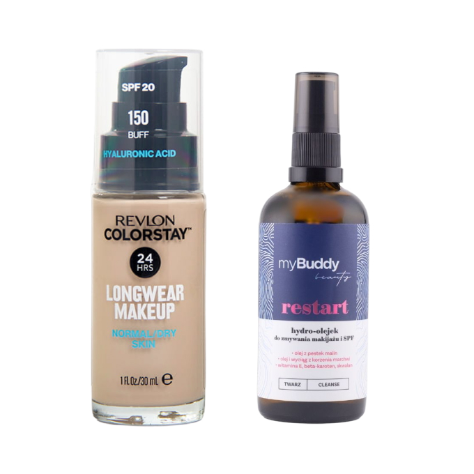 Тональный крем Revlon ColorStay для сухой кожи, оттенок 150 Buff, 30 мл, с гидрофильным маслом myBuddy 100 мл