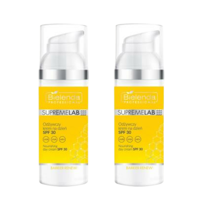 Набор дневных кремов для лица Bielenda Professional SupremeLab Barrier Renew питательный, SPF 30, для сухой кожи, 2 × 50 мл