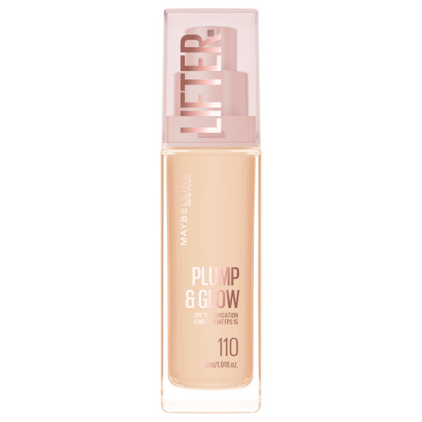 Набор для макияжа Maybelline New York: тональный крем Lifter Plump & Glow и тушь Lash Sensational, оттенок 110 — фото 7