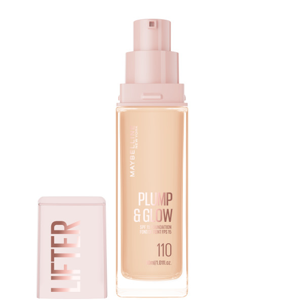 Набор для макияжа Maybelline New York: тональный крем Lifter Plump & Glow и тушь Lash Sensational, оттенок 110 — фото 8