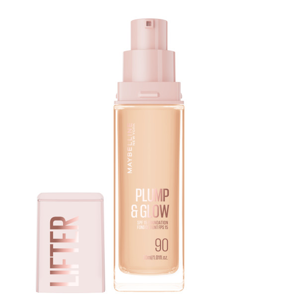 Набор для макияжа Maybelline New York: тональный крем Lifter Plump & Glow и тушь Lash Sensational, оттенок 090 — фото 8