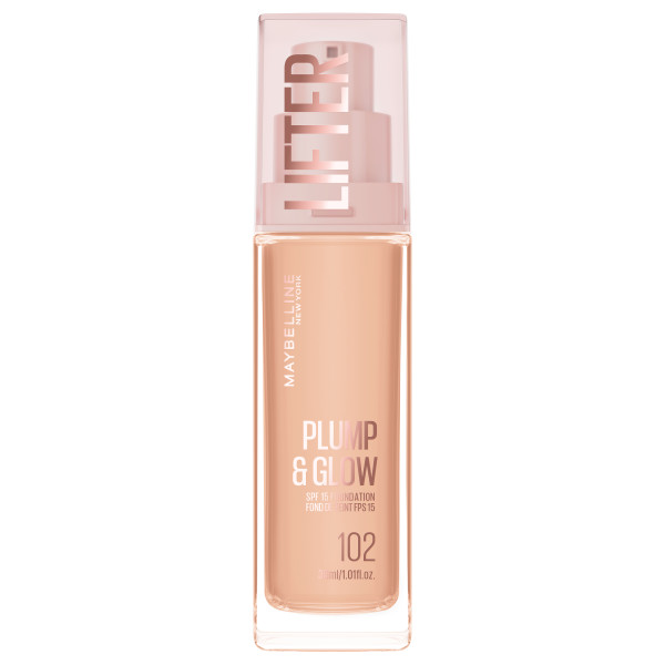 Набор для макияжа Maybelline New York: тональный крем Lifter Plump & Glow и тушь Lash Sensational, оттенок 102 — фото 7