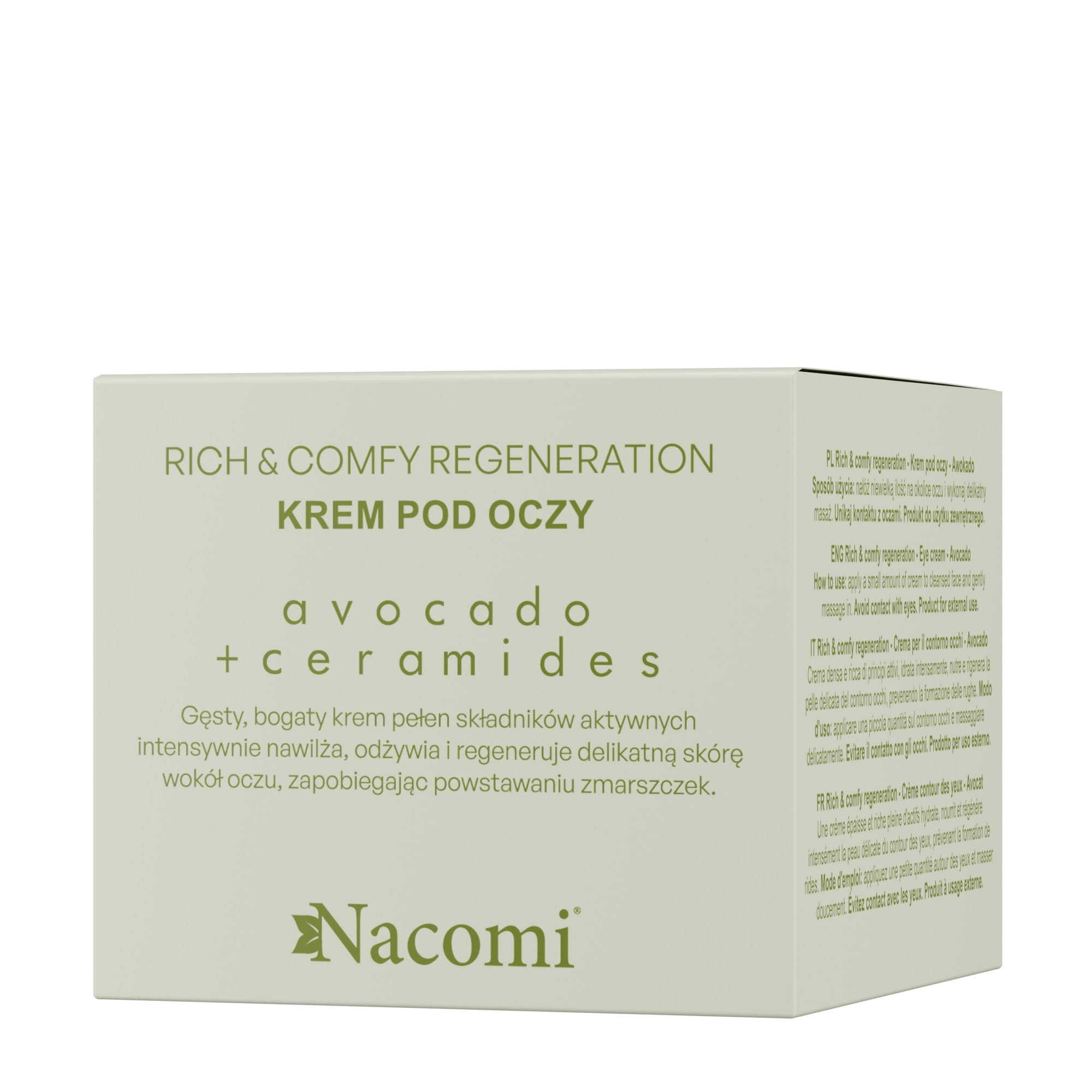 Набор кремов для кожи вокруг глаз Nacomi Avocado + Ceramides увлажняющий, 2 × 15 мл — фото 4