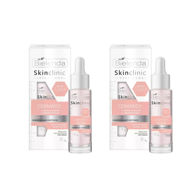 Сыворотка для лица Bielenda Skin Clinic Professional с керамидами, для сухой и обезвоженной кожи, 2 x 30 мл