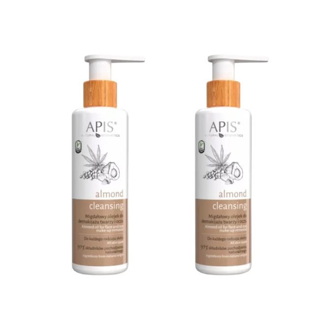 Гидрофильное масло Apis Almond миндальное, для снятия макияжа, 150 мл x 2 шт