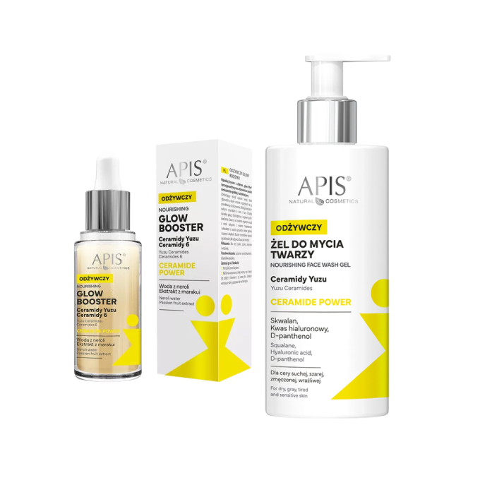 Набор Apis Ceramide Power, бустер Glow 30 мл и питательный гель для умывания 300 мл