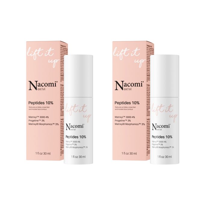 Набор сывороток для лица Nacomi Next Lvl Lift it Up 10%, пептидная, подтягивающая, 2 x 30 мл