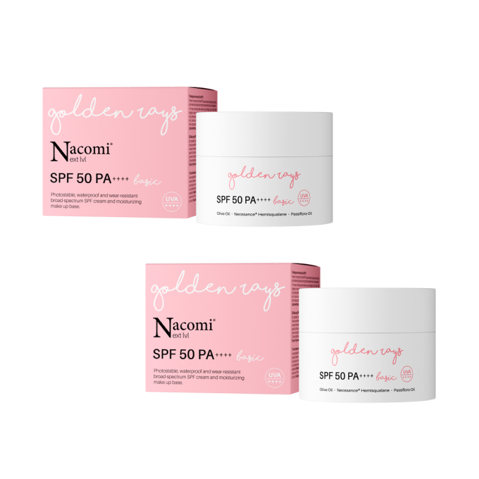 Набор солнцезащитных кремов для лица Nacomi Next Lvl UV Basic SPF 50, 2 × 50 мл