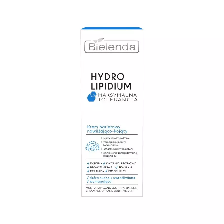 Набор Bielenda Hydro Lipidium, эмульсия для умывания, успокаивающий крем, крем SPF 50+ и сыворотка — фото 4