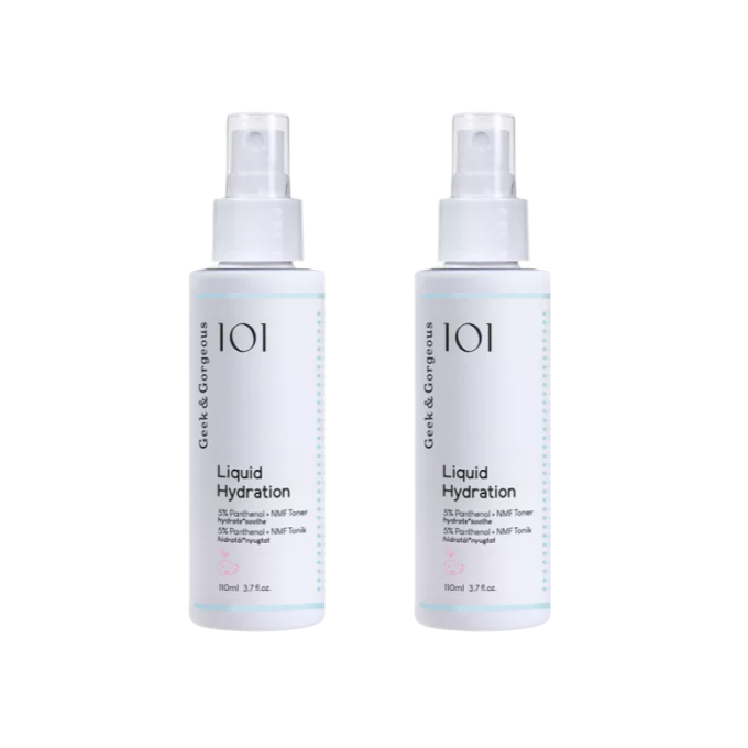 Тоник для лица Geek & Gorgeous Liquid Hydration увлажняющий, для чувствительной кожи, набор 2 шт, 110 мл