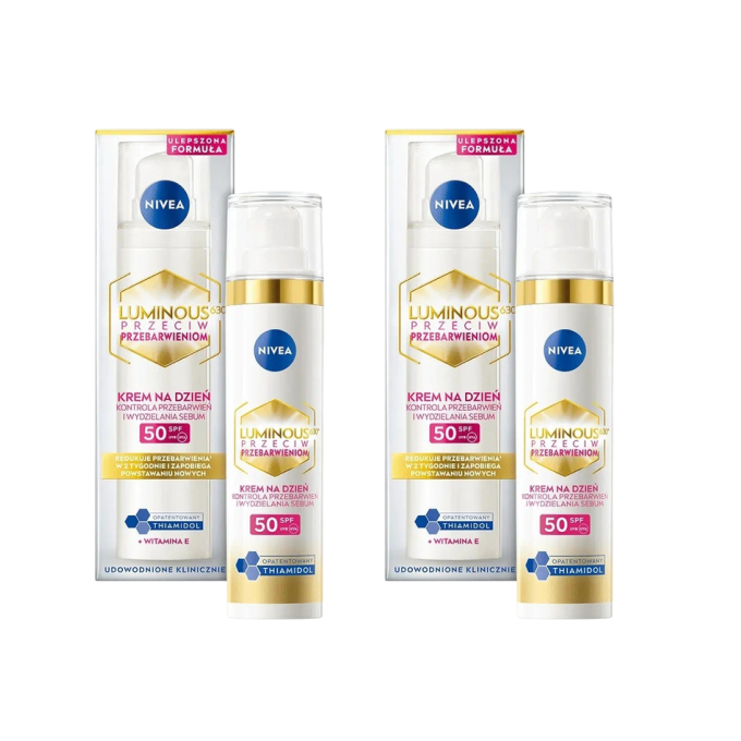 Набор дневных кремов для лица Nivea Cellular Luminous630 против пигментации, SPF 50, 2 × 40 мл