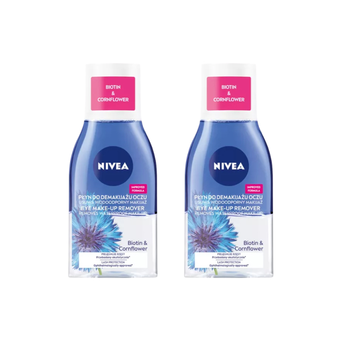 Средство для снятия макияжа с глаз Nivea двухфазное, набор из 2 шт, 125 мл